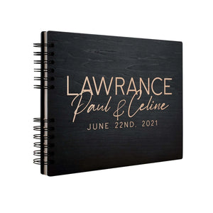 Personalized Wedding Guest Book - Custom Wooden Guest Book with Names, Wedding Gift - GiftShire