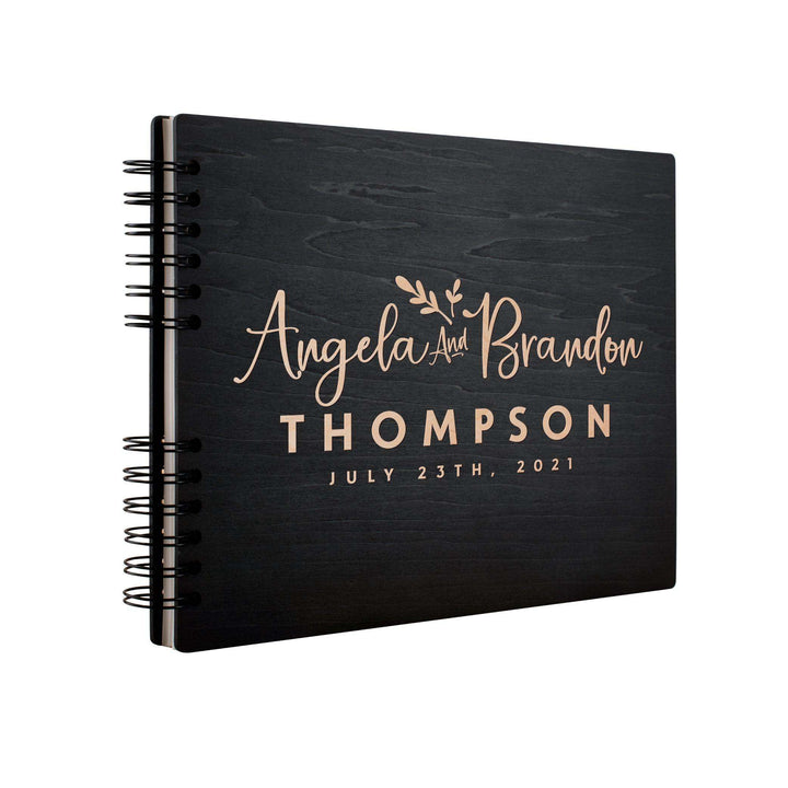 Personalized Wedding Guest Book - Rustic Wedding Registry Book with Name, Date | B0943XHNDK - D7 - GiftShire