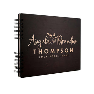 Personalized Wedding Guest Book - Customized Wooden Guest Book , Wedding Gift - GiftShire