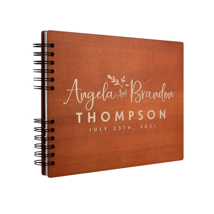 Personalized Wedding Guest Book - Customized Wooden Guest Book , Wedding Gift - GiftShire
