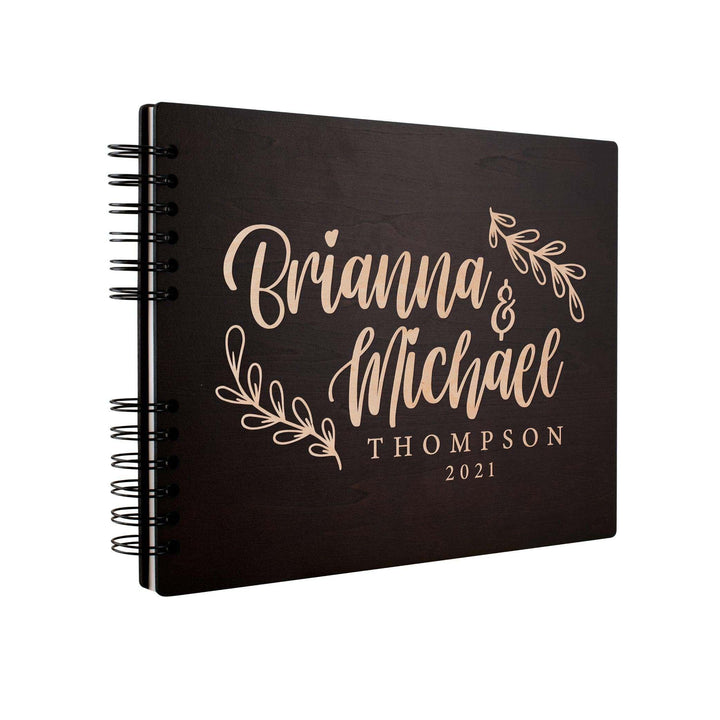 Personalized Wedding Guest Book - Custom Floral Design, Gift for Couple - GiftShire