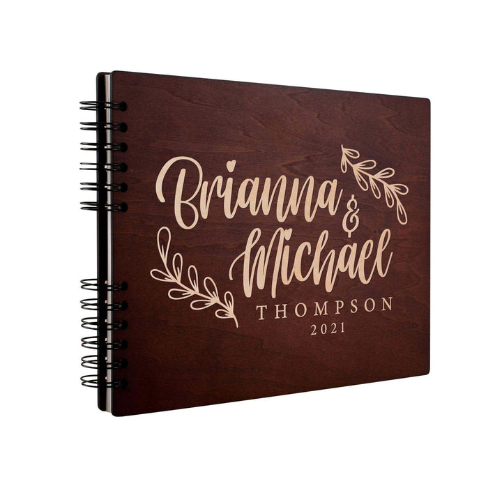 Personalized Wedding Guest Book - Custom Floral Design, Gift for Couple - GiftShire