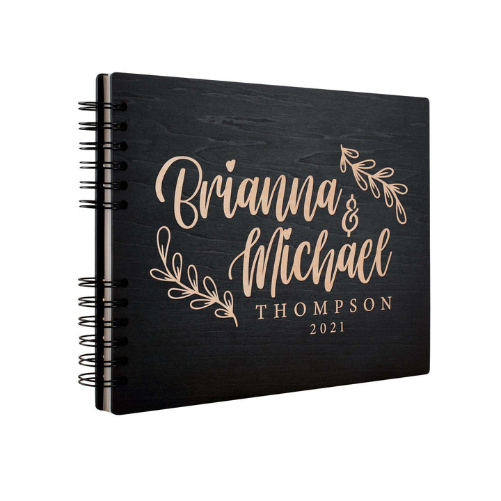 Personalized Wedding Guest Book - Custom Floral Design, Gift for Couple - GiftShire