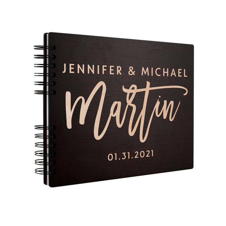 Personalized Wooden Guest Book - Custom Wedding Guest Book, Wedding Gift - GiftShire