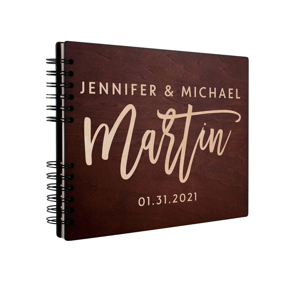 Personalized Wooden Guest Book - Custom Wedding Guest Book, Wedding Gift - GiftShire