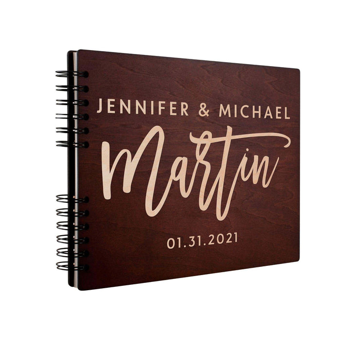 Personalized Wooden Guest Book - Custom Wedding Guest Book, Wedding Gift - GiftShire