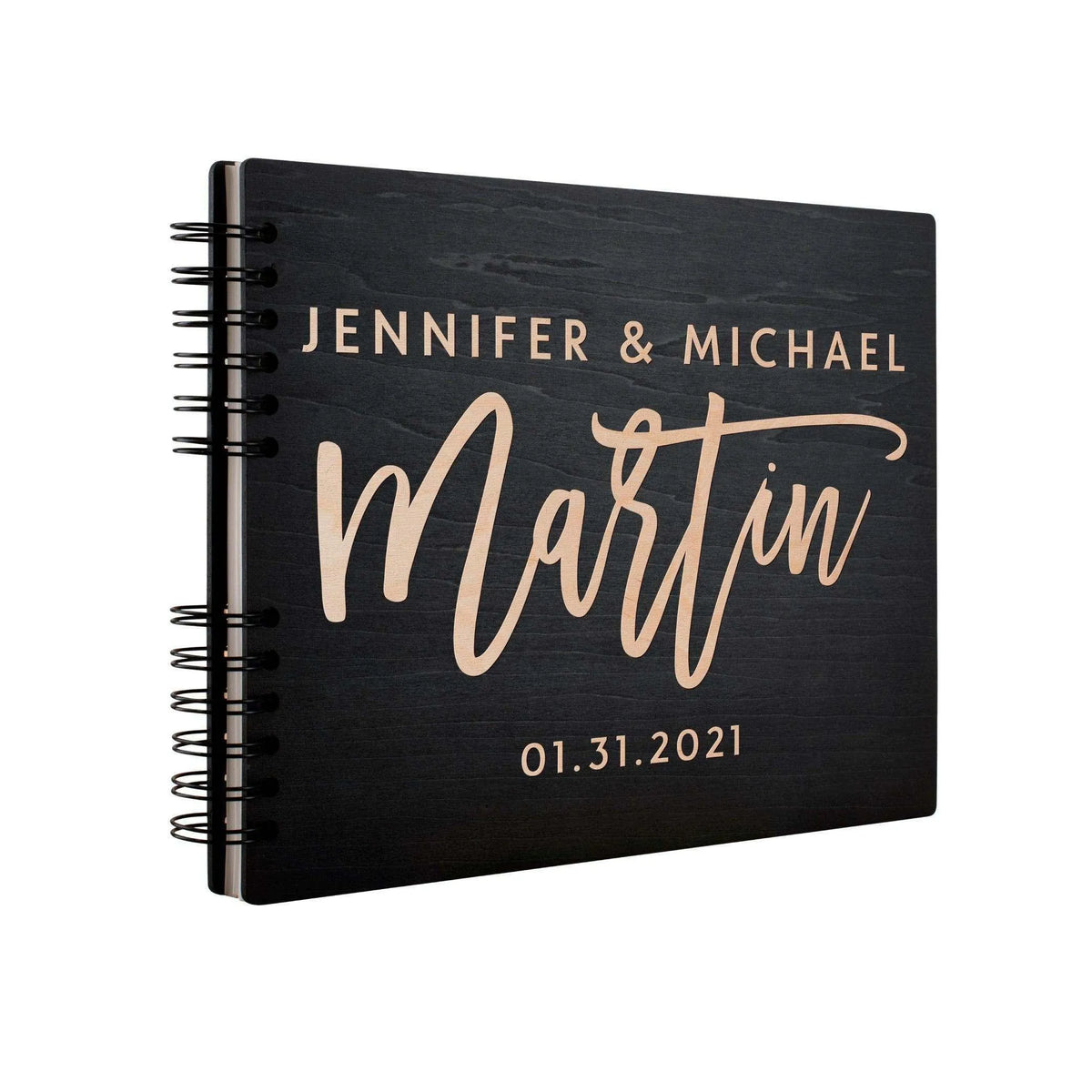 Personalized Wooden Guest Book - Custom Wedding Guest Book, Wedding Gift - GiftShire