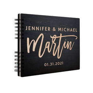 Personalized Wooden Guest Book - Custom Wedding Guest Book, Wedding Gift - GiftShire