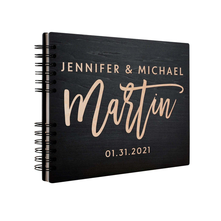 Personalized Wooden Guest Book - Custom Wedding Guest Book, Wedding Gift - GiftShire