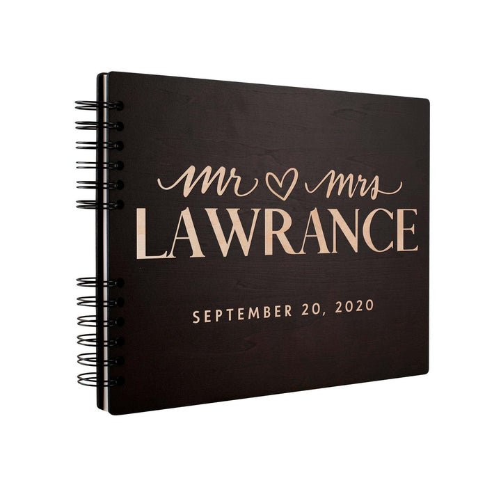Personalized Wedding Guest Book - Rustic Wedding Registry Book with Name, Date | B0954XWL8X - D3 - GiftShire
