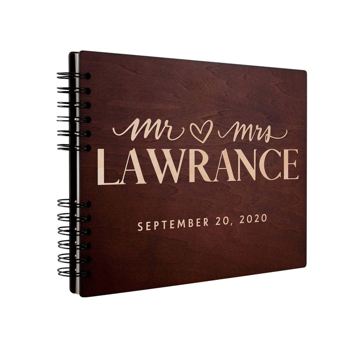 Custom Wooden Guest Book- Personalized Guest Book, Gift for Couple - GiftShire
