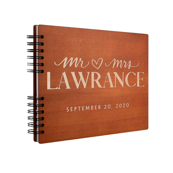 Custom Wooden Guest Book- Personalized Guest Book, Gift for Couple - GiftShire
