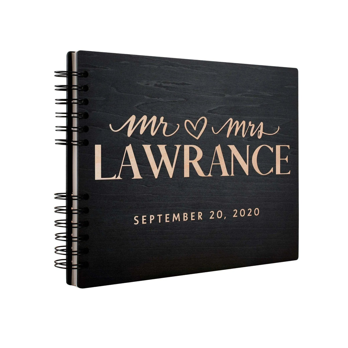 Custom Wooden Guest Book- Personalized Guest Book, Gift for Couple - GiftShire