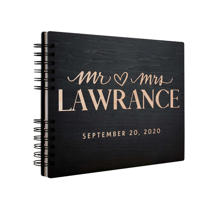 Custom Wooden Guest Book- Personalized Guest Book, Gift for Couple - GiftShire