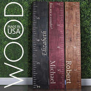 Personalized Wooden Chart, Growth Chart for Kids, Boys, Girls - GiftShire