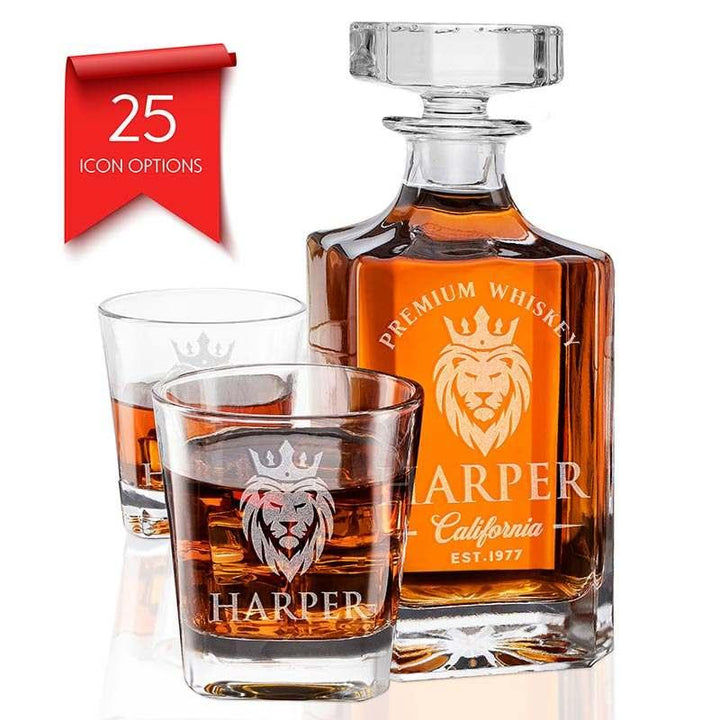 Premium Whiskey Decanter Set - GiftShire