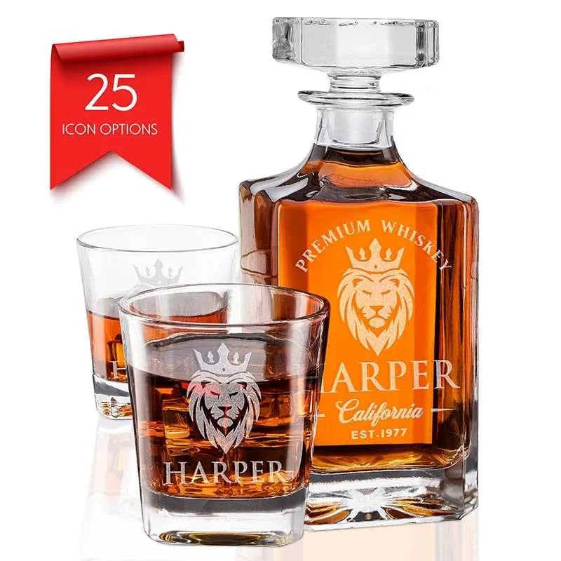 Premium Whiskey Decanter Set - GiftShire
