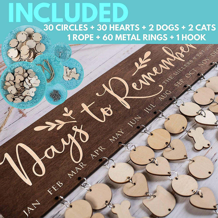 Wooden Family Birthday Calendar - GiftShire